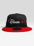 Clean AF / New Era Snapback / Black/Red