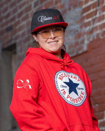 Clean AF / New Era Snapback / Black/Red
