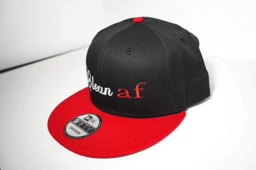 Clean AF / New Era Snapback / Black/Red