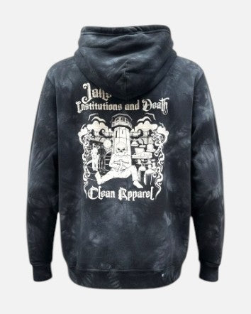 Jails Institutions & Death/ Pullover Hoodie/ Tye Dye