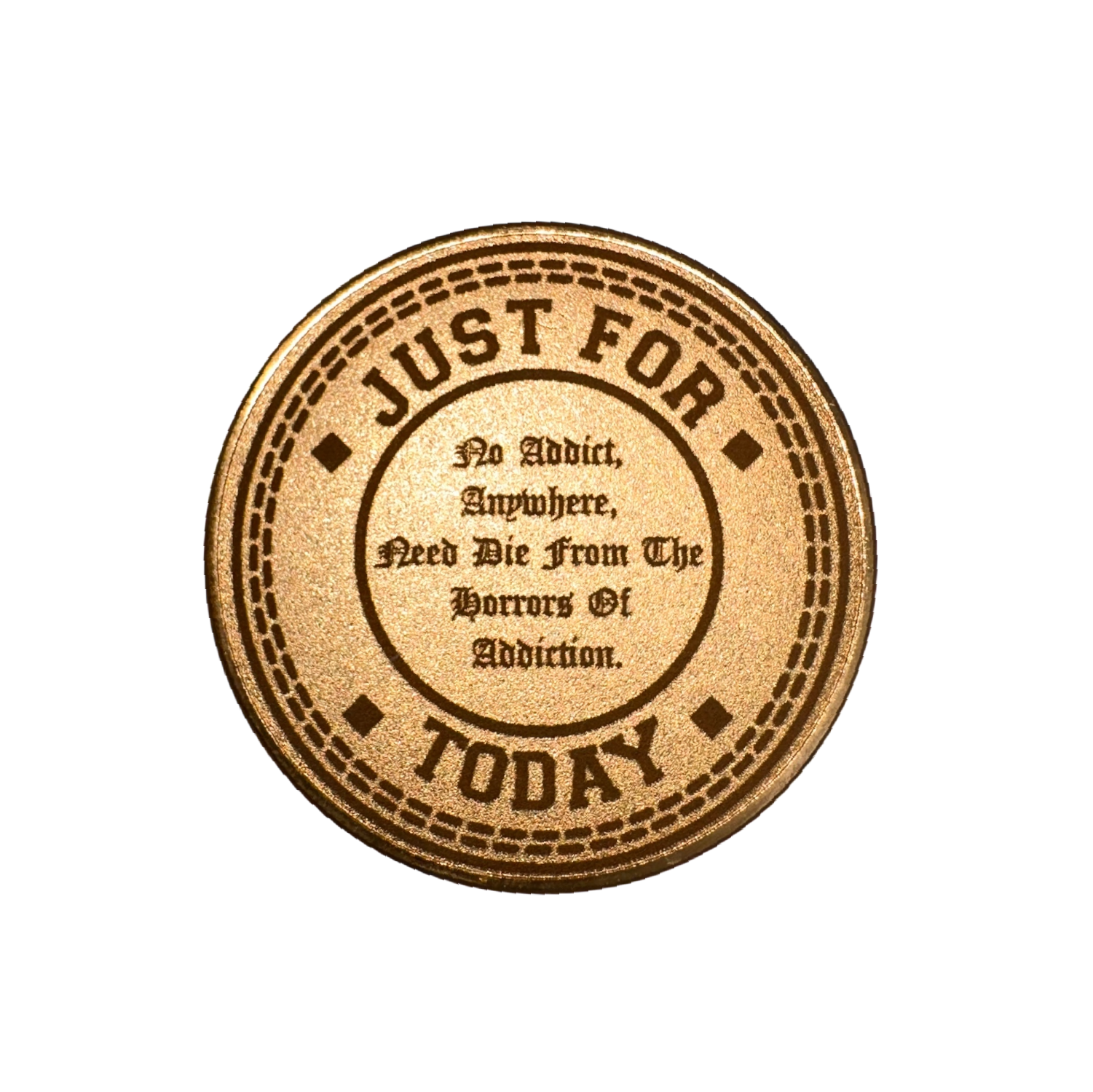 Custom Engraved Recovery is Possible Medallion
