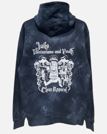 Jails Institutions & Death/ Pullover Hoodie/ Tye Dye