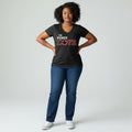 The Power Of Love / Ladies V-Neck/ Black T Shirt